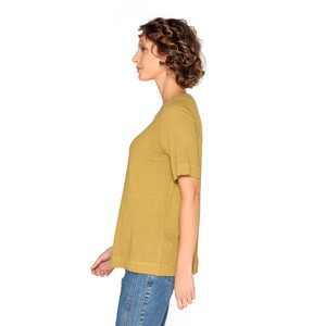 Bourretteseiden-Kurzarmshirt, safran from Waschbär