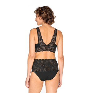 Bustier aus Bio-Baumwolle mit Spitze, onyx from Waschbär