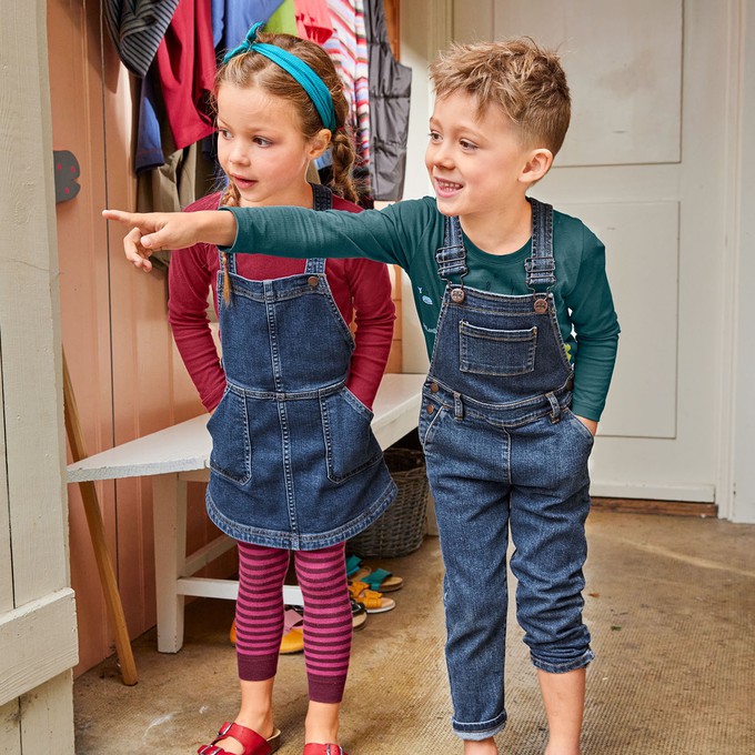 Jeans-Latzkleid aus Bio-Baumwolle, jeansblau from Waschbär