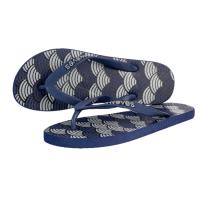 Natural Rubber Flip Flop – Navy Seashells via Waves Flip Flops