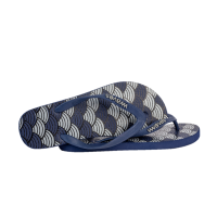 Natural Rubber Flip Flop – Navy Seashells from Waves Flip Flops