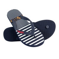 Natural Rubber Flip Flop – Black & White Graphic Print from Waves Flip Flops