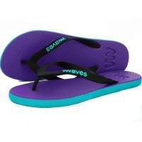 Natural Rubber Flip Flop – Purple and Blue Two Tone via Waves Flip Flops