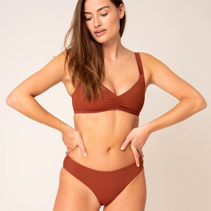 Ruffle Bikini Top - Spice from Woodlike Ocean