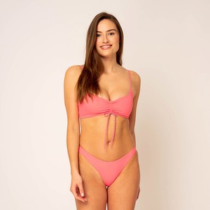 Drawstring Bikini Top - wendebar pink / lila from Woodlike Ocean