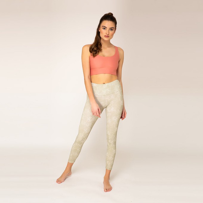 High Waist Leggings - Lotus from Woodlike Ocean