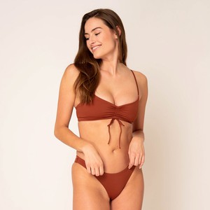 Drawstring Bikini Top - wendebar flower / pink from Woodlike Ocean