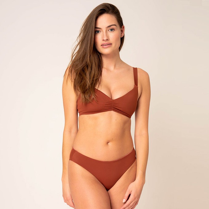 Ruffle Bikini Top - Spice from Woodlike Ocean