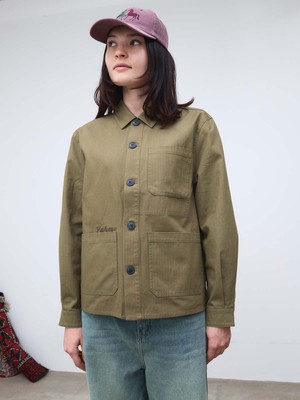Otti Bestickte Workwear Jacke oliv from Yahmo