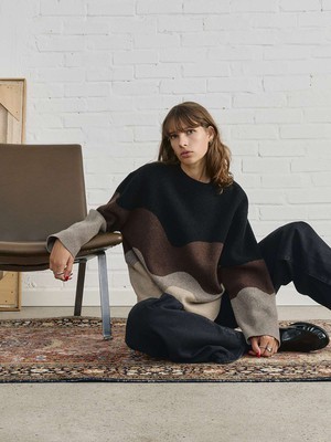 Lani Oversized Strickpullover Sandstone from Yahmo