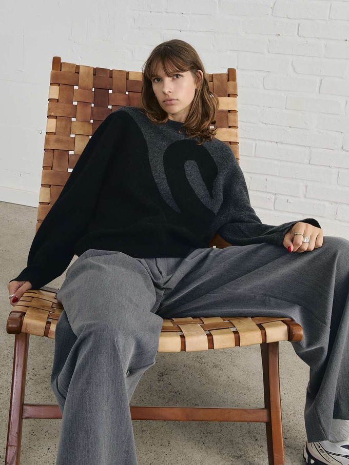 Lani Oversized Strickpullover Swan from Yahmo