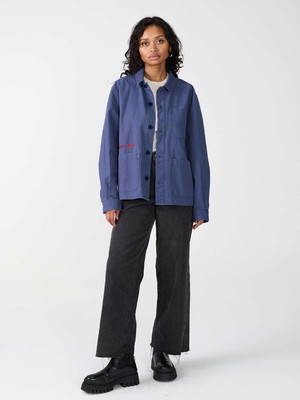 Otti Bestickte Workwear Jacke blau from Yahmo