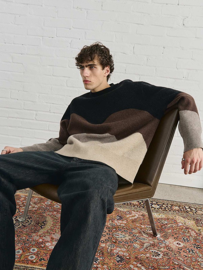 Rudi Oversized Strickpullover Sandstone from Yahmo