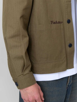 Fritz Bestickte Workwear Jacke oliv from Yahmo