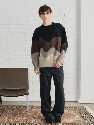 Rudi Oversized Strickpullover Sandstone from Yahmo