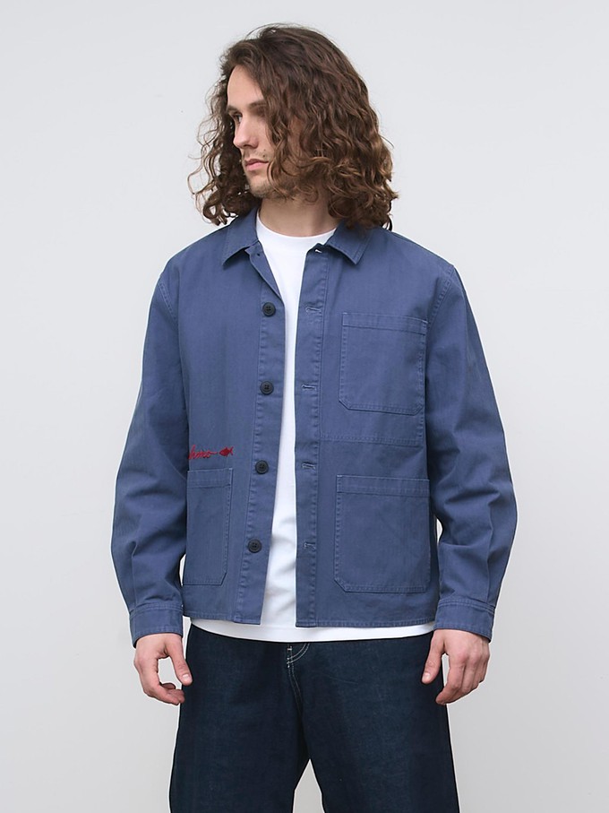 Fritz Bestickte Workwear Jacke blau from Yahmo