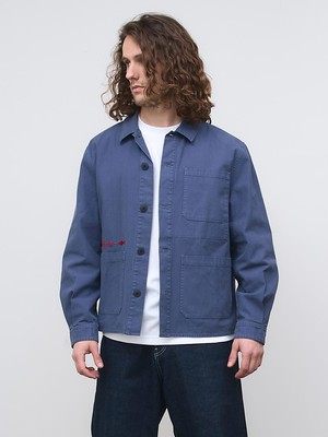 Fritz Bestickte Workwear Jacke blau from Yahmo