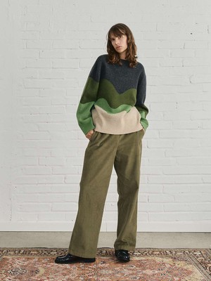 Lani Oversized Strickpullover Green Wave from Yahmo
