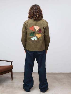 Fritz Bestickte Workwear Jacke oliv from Yahmo