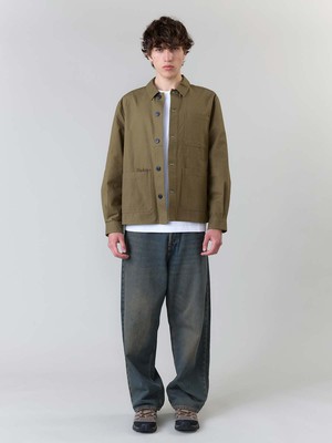 Fritz Bestickte Workwear Jacke oliv from Yahmo