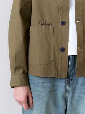 Otti Bestickte Workwear Jacke oliv from Yahmo