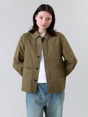 Otti Bestickte Workwear Jacke oliv from Yahmo