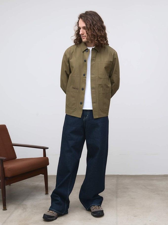 Fritz Bestickte Workwear Jacke oliv from Yahmo