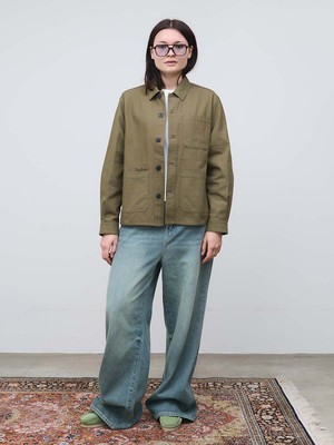 Otti Bestickte Workwear Jacke oliv from Yahmo