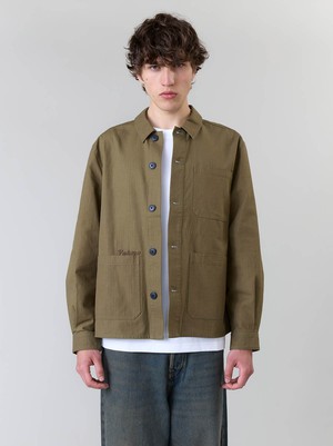 Fritz Bestickte Workwear Jacke oliv from Yahmo
