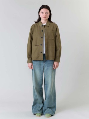 Otti Bestickte Workwear Jacke oliv from Yahmo
