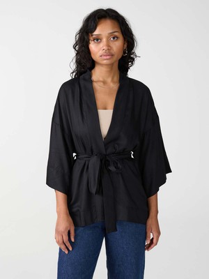 Gerda Kimono schwarz from Yahmo