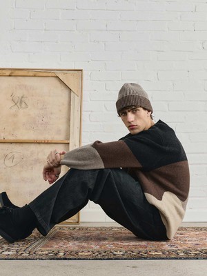 Rudi Oversized Strickpullover Sandstone from Yahmo