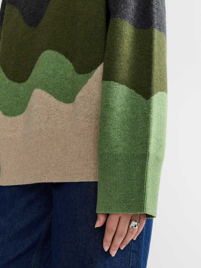 Lani Oversized Strickpullover Green Wave from Yahmo