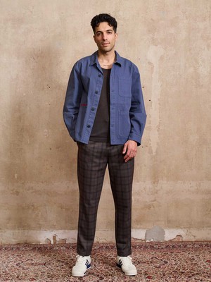 Fritz Bestickte Workwear Jacke blau from Yahmo
