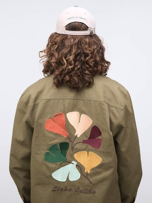 Fritz Bestickte Workwear Jacke oliv from Yahmo