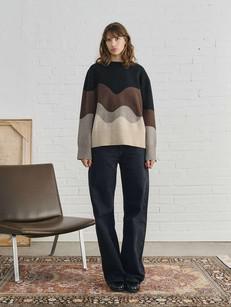 Lani Oversized Strickpullover Sandstone via Yahmo