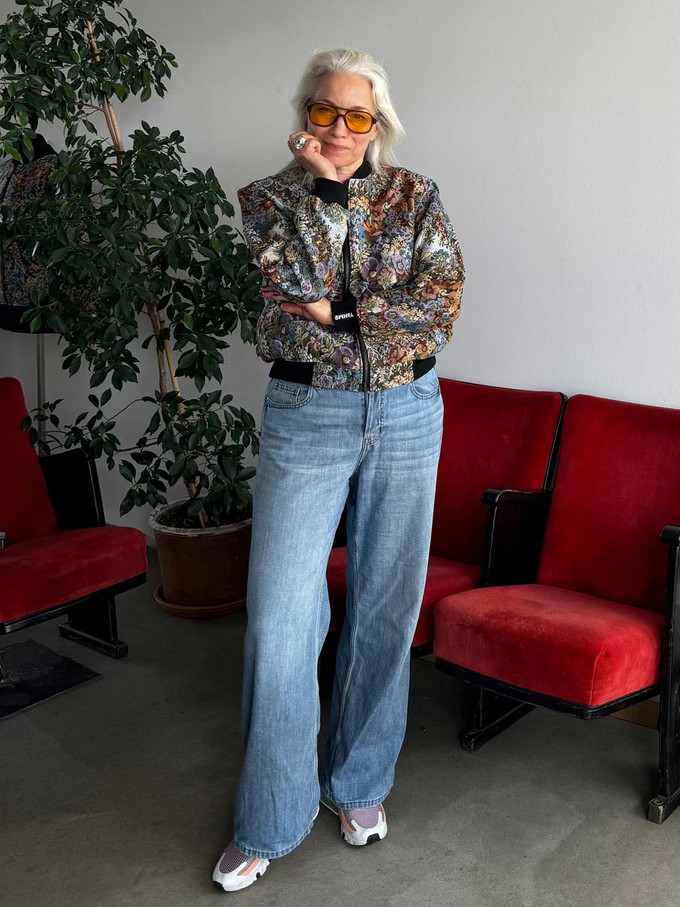 Berta Wendejacke Bouquet/Black from Yahmo