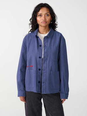 Otti Bestickte Workwear Jacke blau from Yahmo