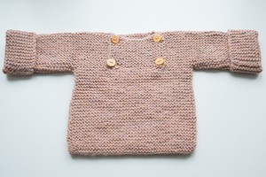 Baby Sweater | Baby Rose | 100% Baby Alpaca Wool | 6-12 Months from Yanantin Alpaca