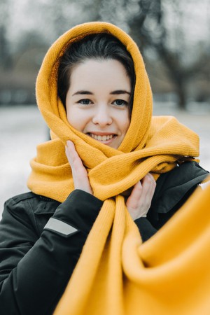 Knitted Scarf | Sunny Ocre | 100% Alpaca Wool from Yanantin Alpaca