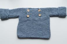 Baby Sweater | Baby Sky | 100% Baby Alpaca Wool | 3-6 Months from Yanantin Alpaca