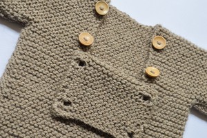 Baby Sweater | 100% Baby Alpaca Wool | 3-6 Months | Baby Bear from Yanantin Alpaca