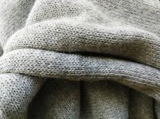 Knitted Scarf | Silvery Grey | 100% Alpaca Wool via Yanantin Alpaca