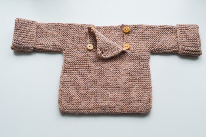 Baby Sweater | Baby Rose | 100% Baby Alpaca Wool | 6-12 Months from Yanantin Alpaca