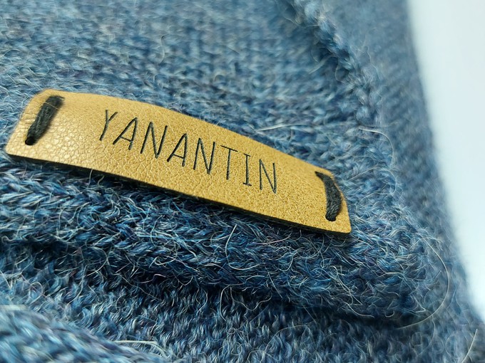 Knitted Scarf | Steel Blue | 100% Alpaca Wool from Yanantin Alpaca