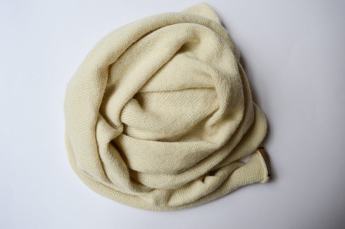 Knitted Scarf | White Vanilla | 100% Alpaca Wool from Yanantin Alpaca