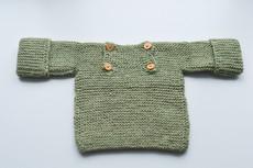 Baby Sweater | Baby Grass | 100% Baby Alpaca Wool | 6-12 Months via Yanantin Alpaca