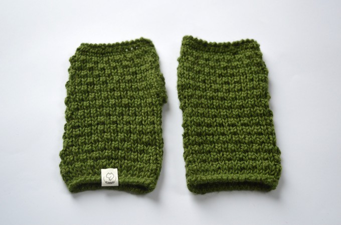 Fingerless Mittens | 100% Baby Alpaca | Fine-Knit Look from Yanantin Alpaca