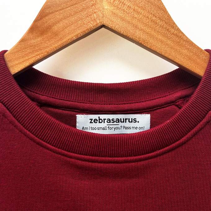 Kinder sweater ‘Horse-d’oeuvre’ | Burgundy from zebrasaurus