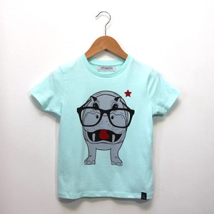 Kids t-shirt ‘Hippo opticmistic’ – Aqua from zebrasaurus